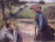Camille Pissarro The conversation oil painting on canvas